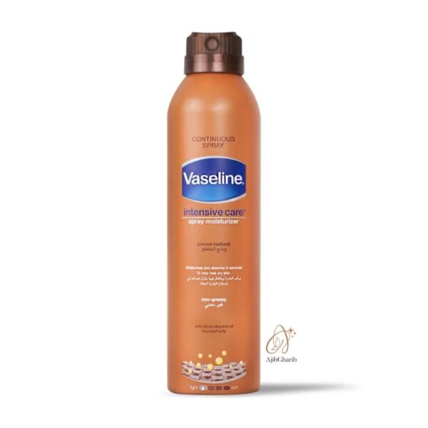 اسپری مرطوب کننده بدن وازلین مدل cocoa radiant