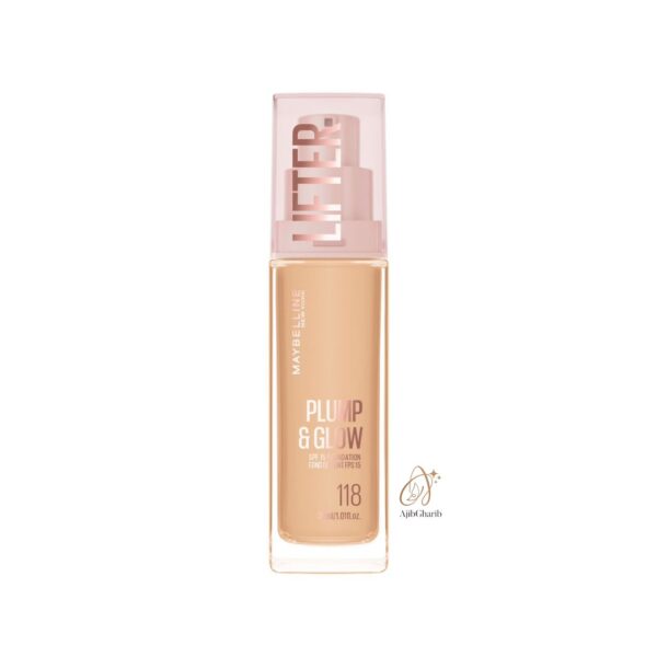 کرم پودر آبرسان میبلین مدل Lifter Plump & Glow شماره 118