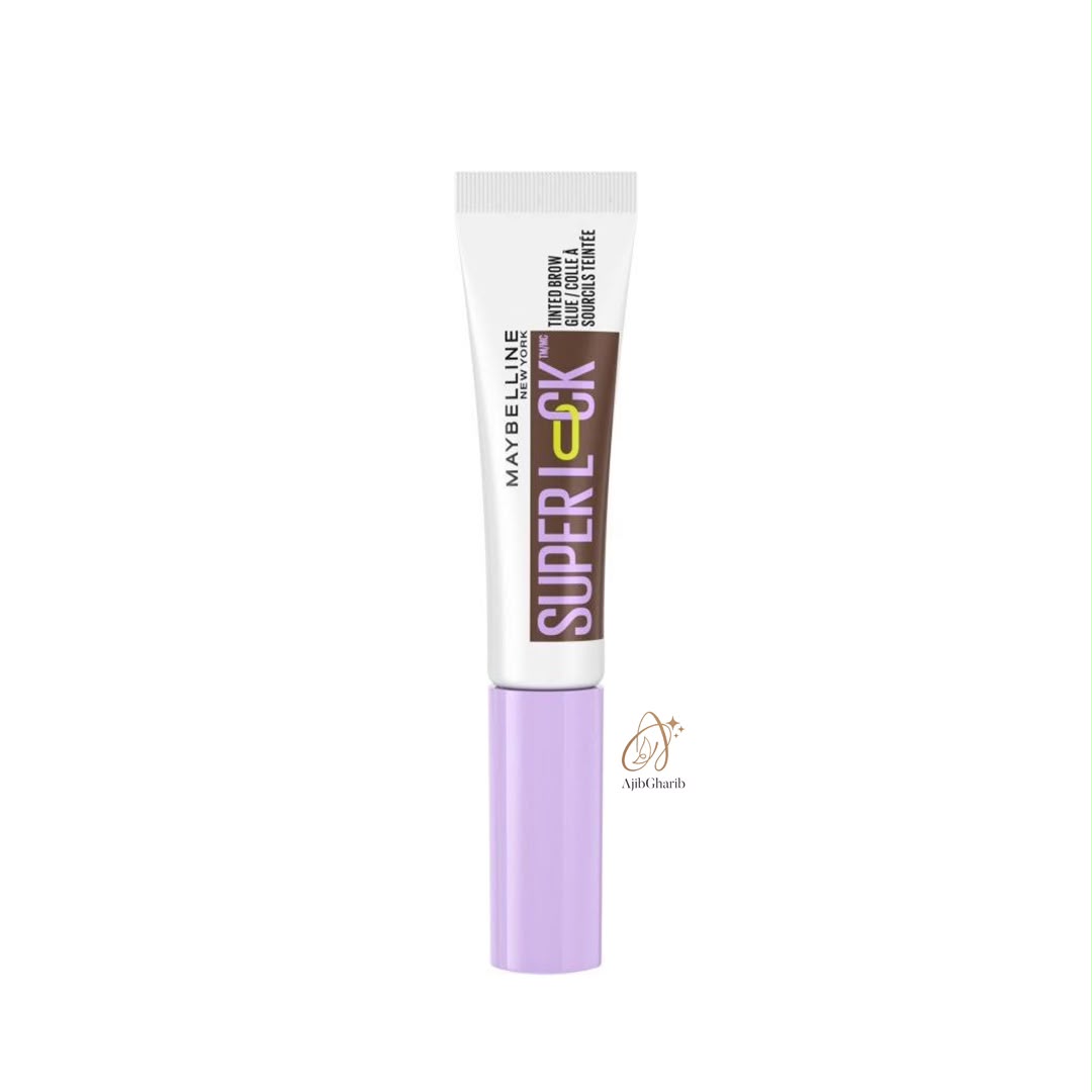 ژل ابرو رنگی میبلین مدل Super Lock رنگ Deep Brown